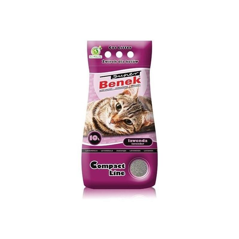 Arena Aglomerante Para Gatos Certech Super Benek Compact Lavender  10l