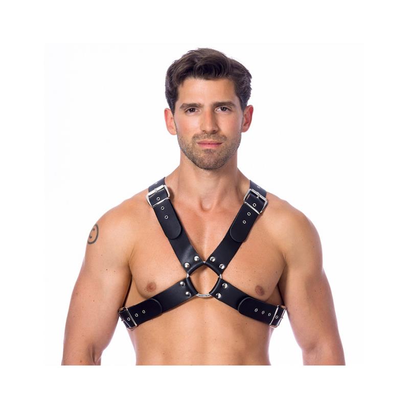 Arnés Ajustable De Cuero Con Hebillas