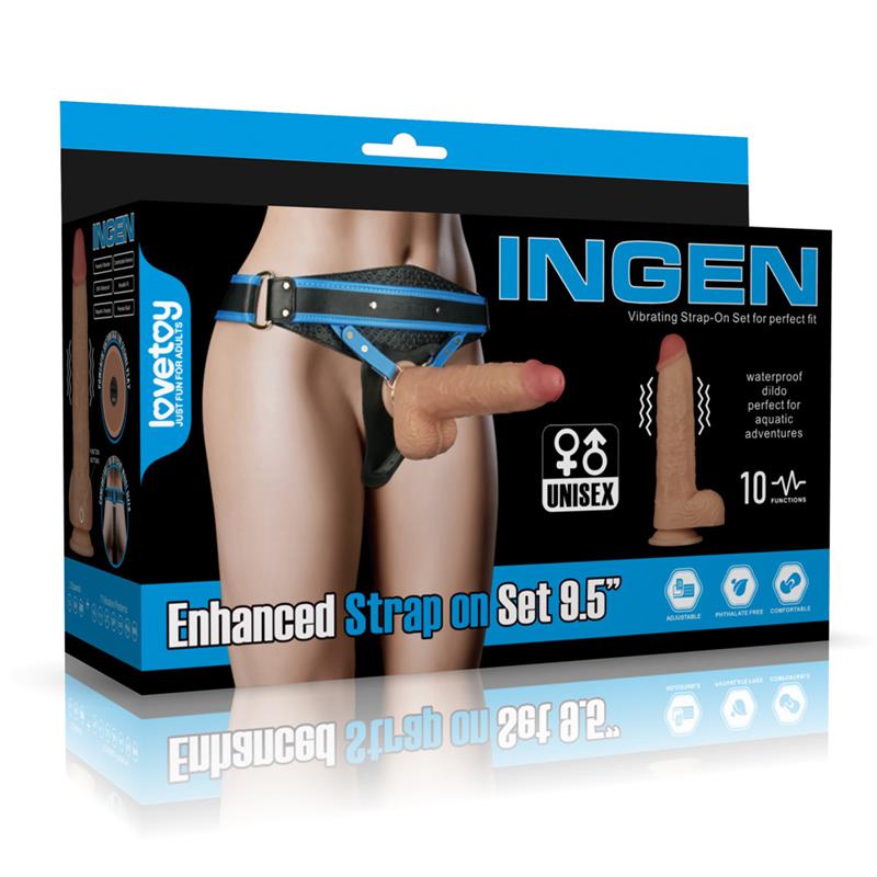 Arnés Con Dildo Con Vibración 9.5 Talla (Interno):Xs/S/M