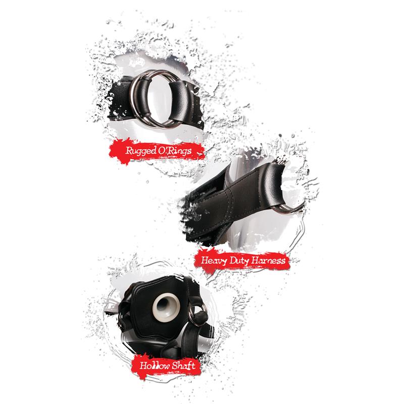 Fetish Fantasy Extreme Arnés Con Dildo Hueco 30,5 Cm Color Negro