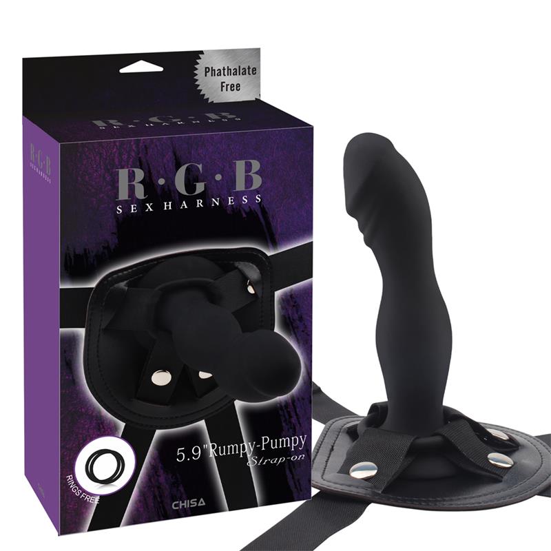 Arnés Con Dildo Rumpy Silicona Negro