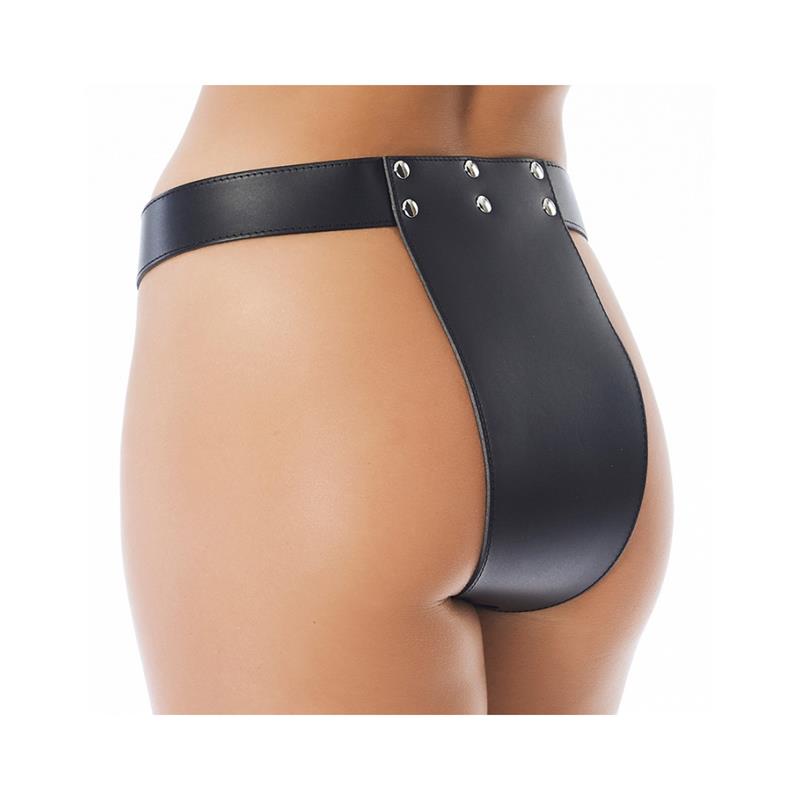 Arnés De Castidad De Cuero Talla (Interno):S/M