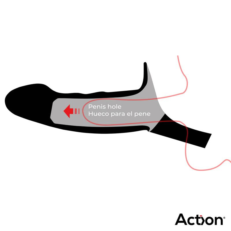 Arnés Strap-On Con Dildo Hueco Silicona Premium Talla S Negro