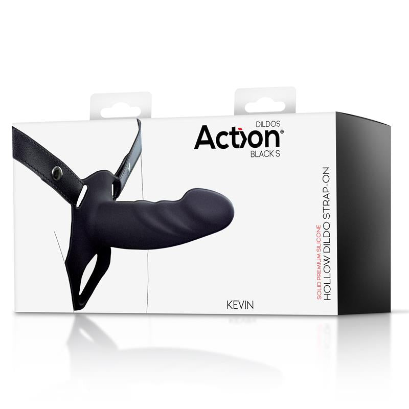 Arnés Strap-On Con Dildo Hueco Silicona Premium Talla S Negro