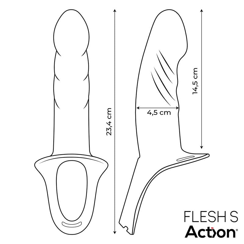 Arnés Strap-On Con Dildo Hueco Silicona Premium Talla S