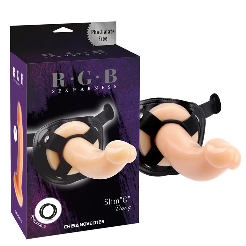 Arnés Y Dildo Slim G 19 Cm Natural