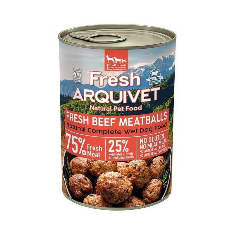 Arquivet Fresh Beef Meatballs In Sauce - Wet Dog Food - 400g