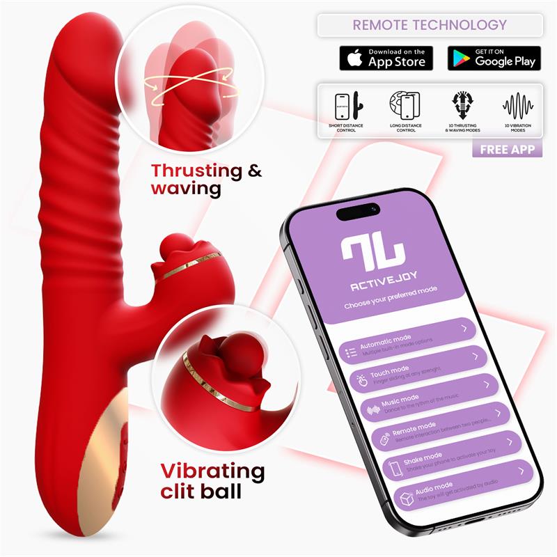 Vibrador  Ascen Con Thrusting Y Waving Y App Usb Magnético