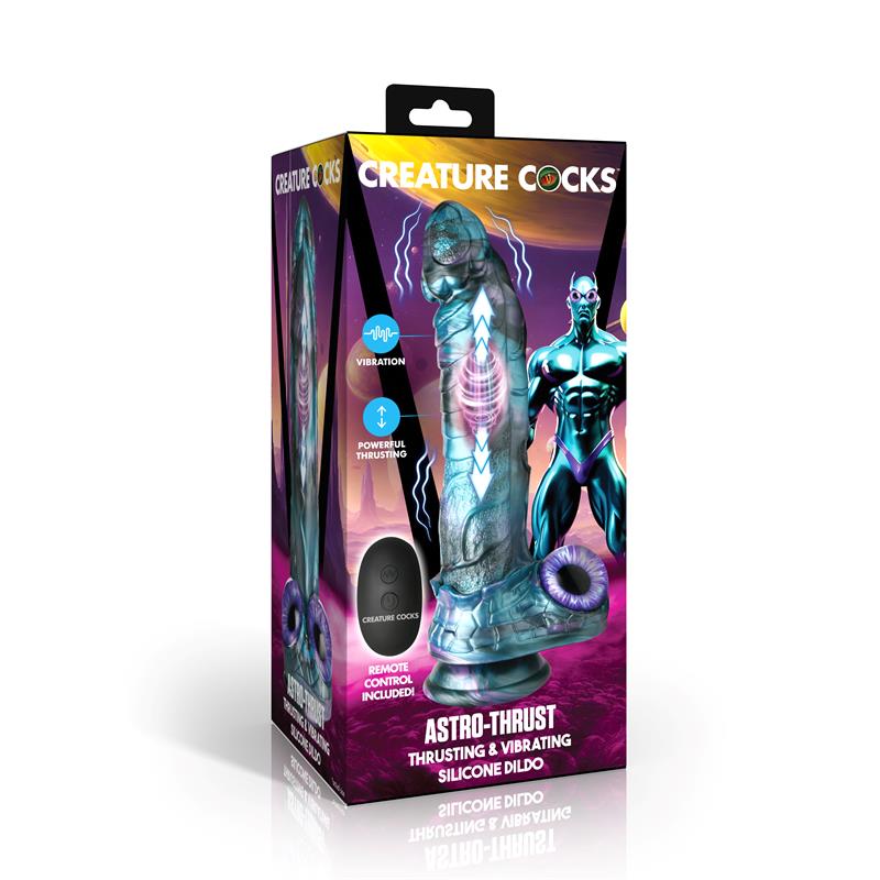 Astro-Thrust Dildo Con Vibración Y Thrusting