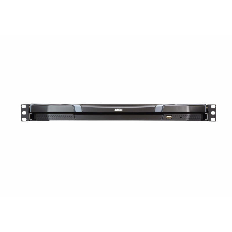 Aten Cl3800nw Kvm-Console 1u Ultra Short Depth Dual Rail Widescreen Fhd Lcd Console (Usb / Hdmi / Dvi / Vga), Diseño Alemán