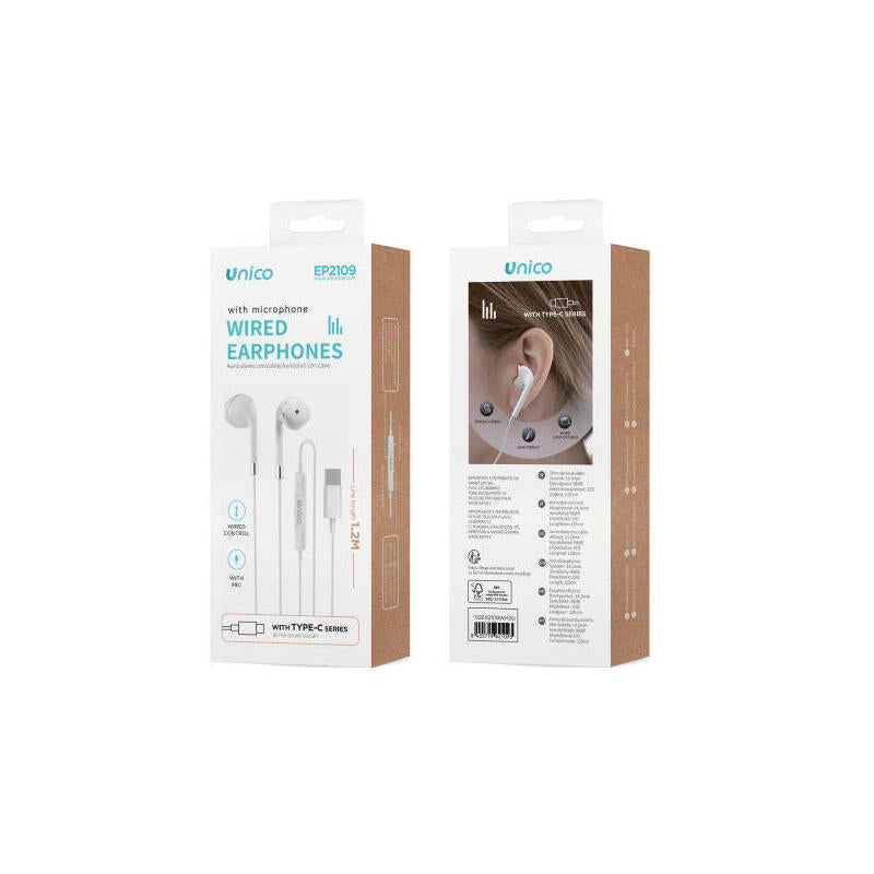 Auricular Con Cable Y Micrófono - Conector Usb Tipo C