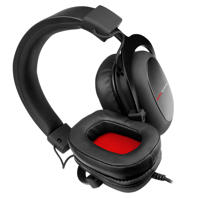 Auricular Con Micrófono Mars Gaming Mh5 Sonido Posicional 7.1 Dsp Drivers 53mm Software De Control Jack 3.5mm + Usb