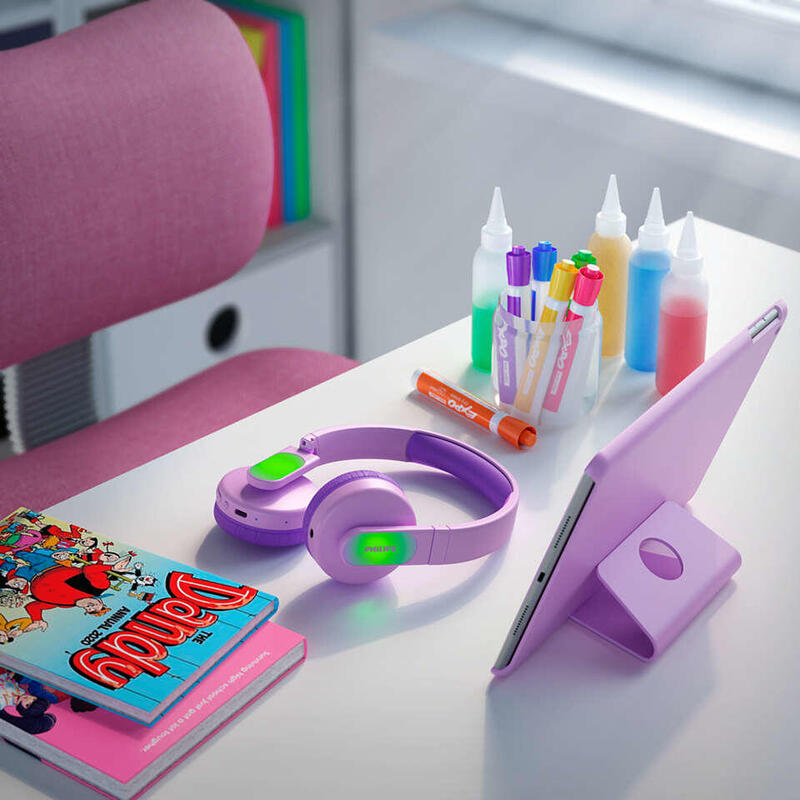 Auricular Philips Diadema Tak4206 Para Niños Rosa Inalambrico
