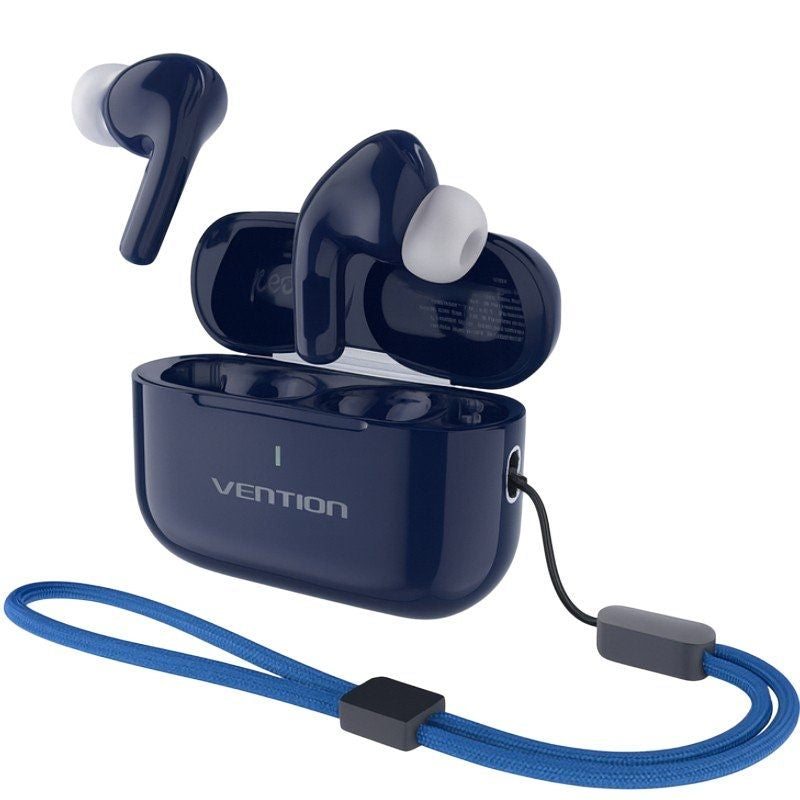 Auriculares Bluetooth Vention Echo Lite E11 Plus Con Estuche De Carga Autonomía 30h Azules
