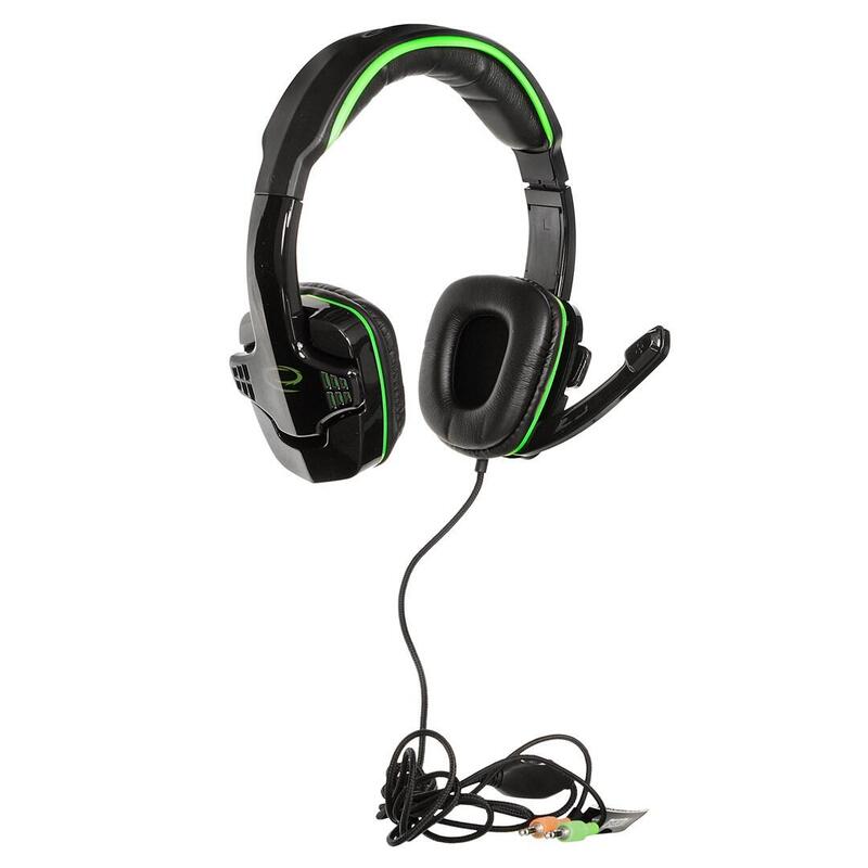 Auriculares  Esperanza Egh310g Con Micrófono Diadema Negro, Verde