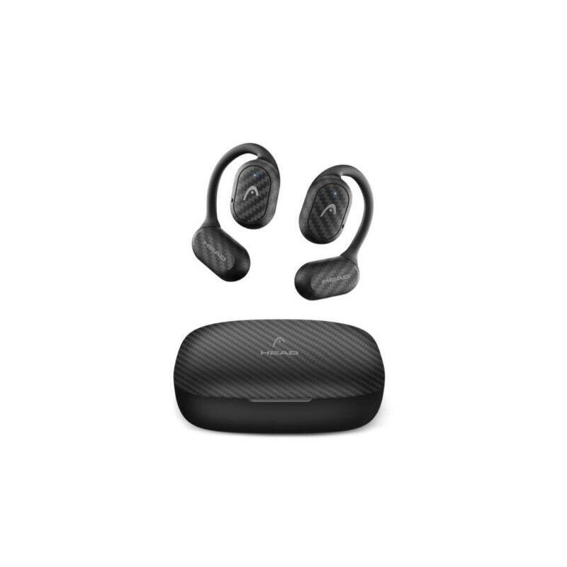 Auriculares Inalambricos Deportivos Head Open Ear Hdtw02 - Bt 5.4 · Microfono · Negro