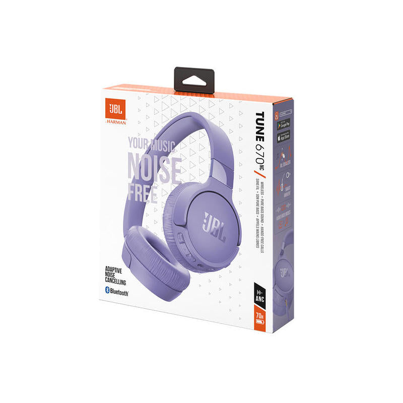 Auriculares Jbl Tune 670nc Púrpura  Bluetooth