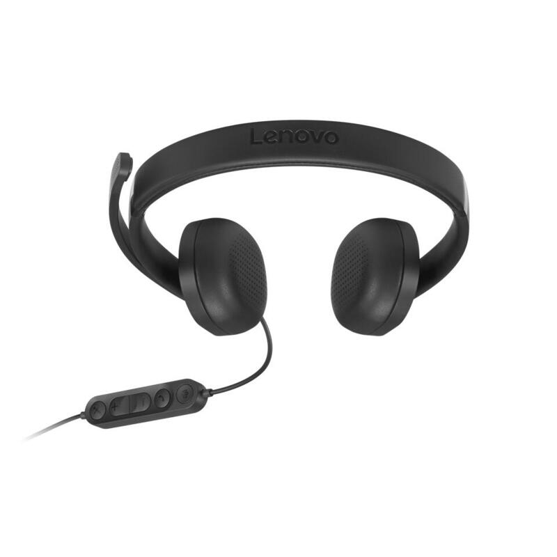 Auriculares Lenovo Voip Headset 5000  Alámbrico D Usb Tipo C Negro