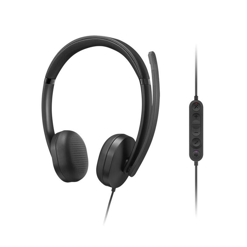 Auriculares Lenovo Voip Headset 5000  Alámbrico D Usb Tipo C Negro