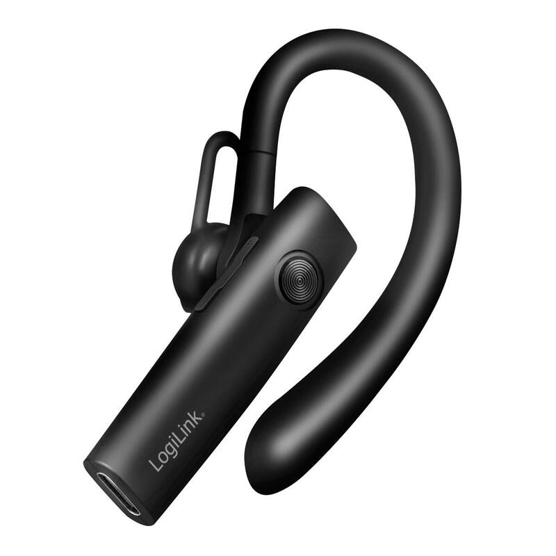 Auriculares Mono Inalámbricos Con Clip Para La Oreja, Bluetooth 5.4, Usb-C, 100 Horas De Autonomía, Micrófono Desmontable, Negro