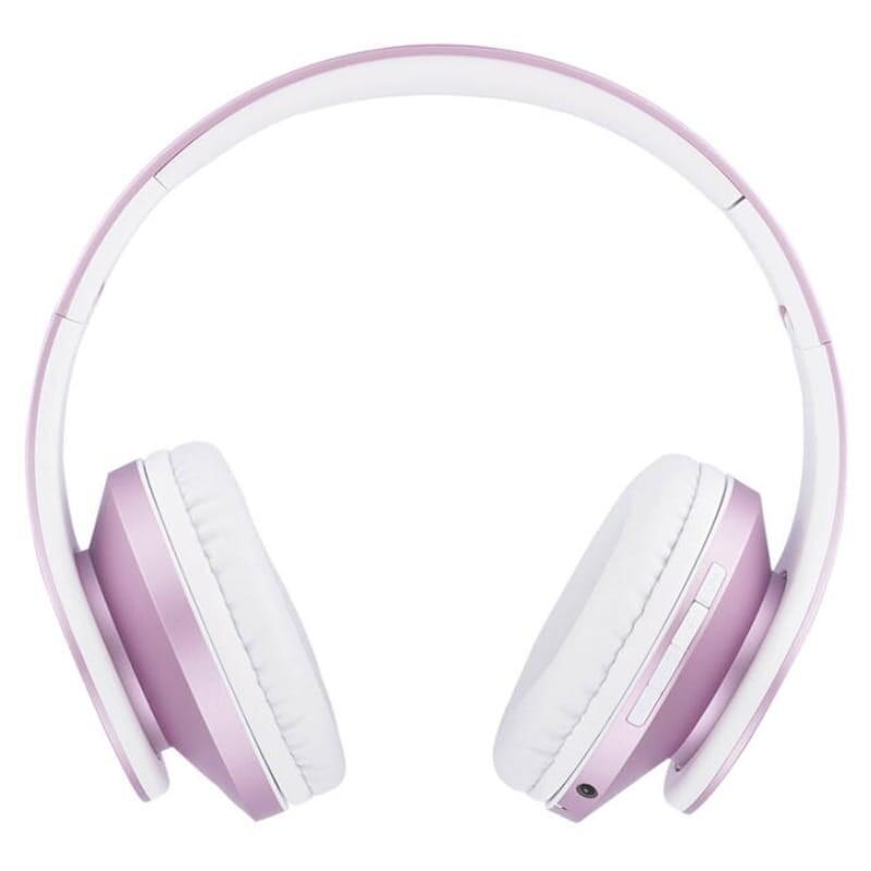 Auriculares  Powerlocus P2 Kids Rosa/Blanco Inalámbricos Para Niños