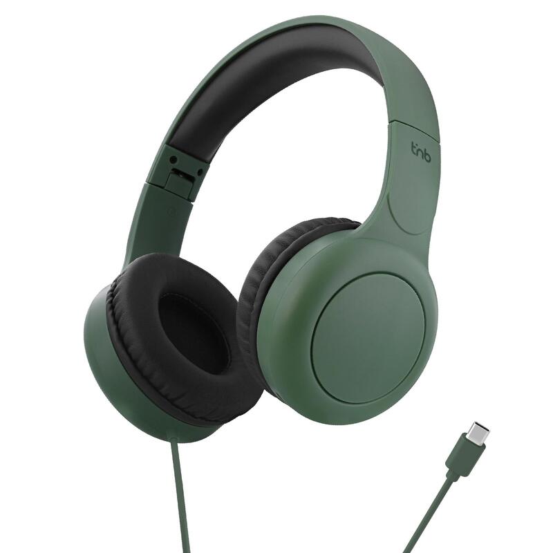 Auriculares Tnb Tonality - Supraaurales Con Cable Usb-C  - Sage Green & Lampblack