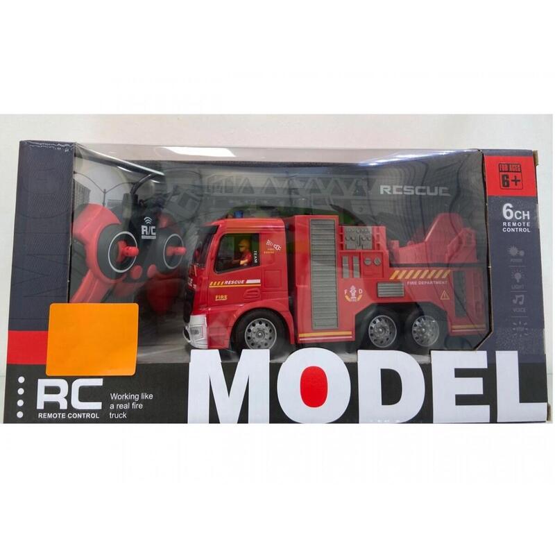 Auto Camión De Bomberos R/C Luz