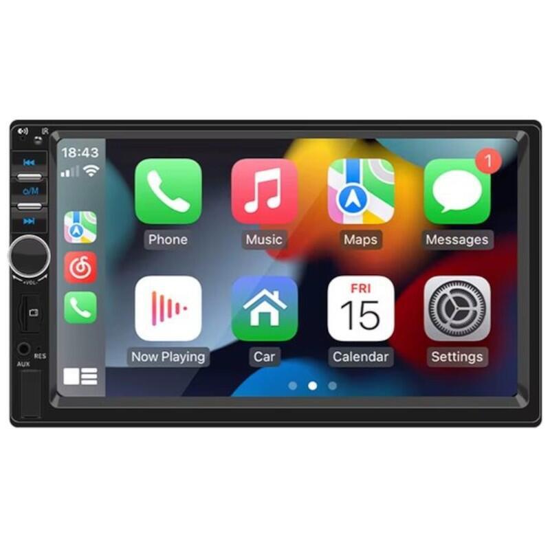 Autoradio 2 Din Swm F7018c 7 Pulgadas Bluetooth/Carplay Usb Negro