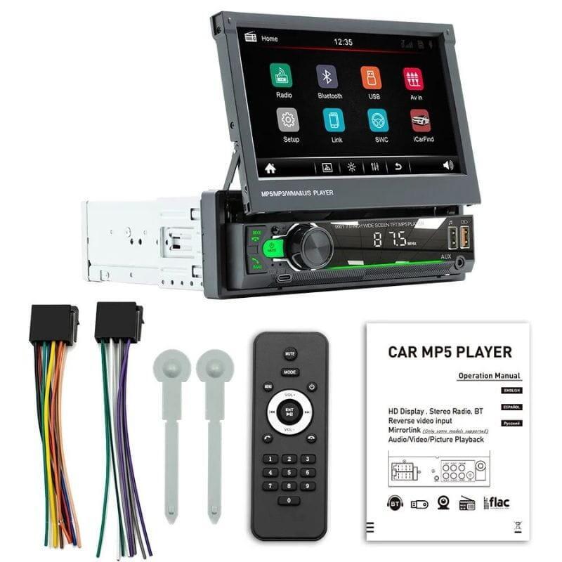 Autorradio 1 Din  Swm 9901c-S Bluetooth/Mirror Link/Carplay/Usb Negro