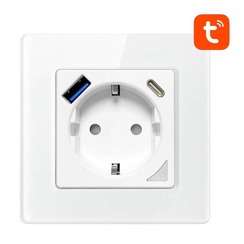 Enchufe Inteligente  Avatto N-Wot10-Usb-W Wifi Blanco