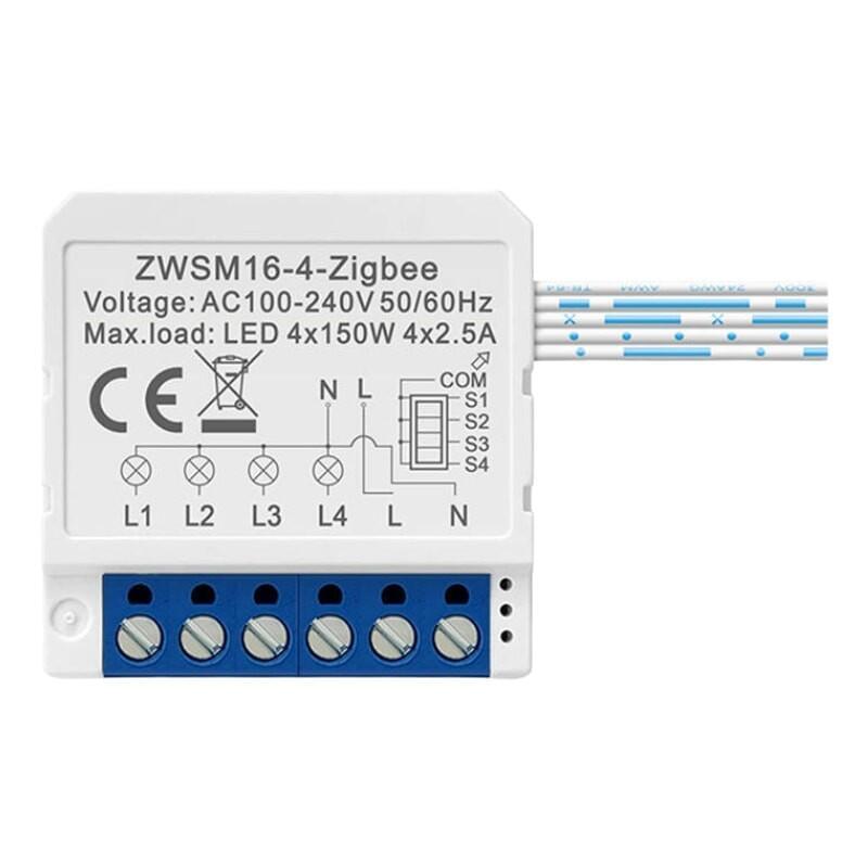 Avatto Zwsm16-W4 Blanco - Switch Inteligente Zigbee