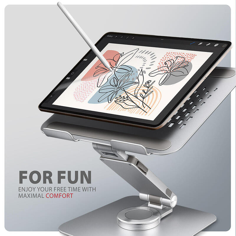 Axagon Stnd-Lr Rotating Aluminum Stand For 10" - 17" Laptops, Adjustable Height & Angle