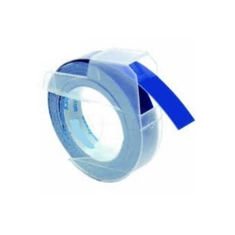 Azul Compatible Dymo Junior/Omega Nastro A Relievo 3d-9mmx3m