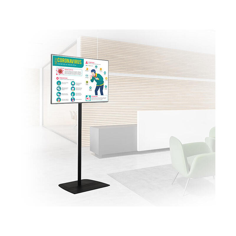 B-Tech Bt8572 139,7 Cm (55") Negro Piso  (Vesa 600 X 400) - 1.8m