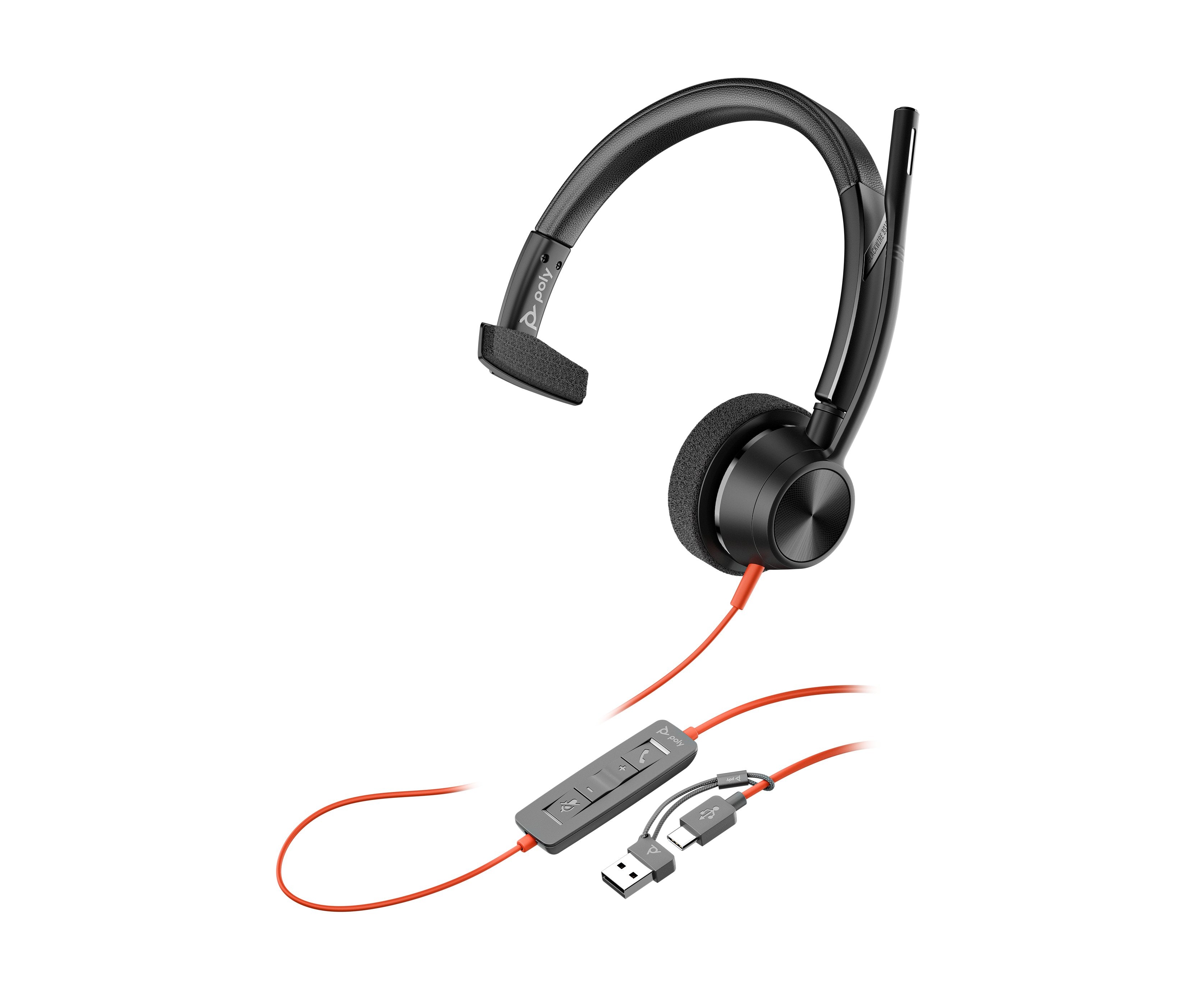 EAN 5715063734940 - HP Poly Blackwire 3310 Microsoft Teams Certified Headset +USB-C/A Adapter TAA Alámbrico Diadema Oficina/C imagen 7