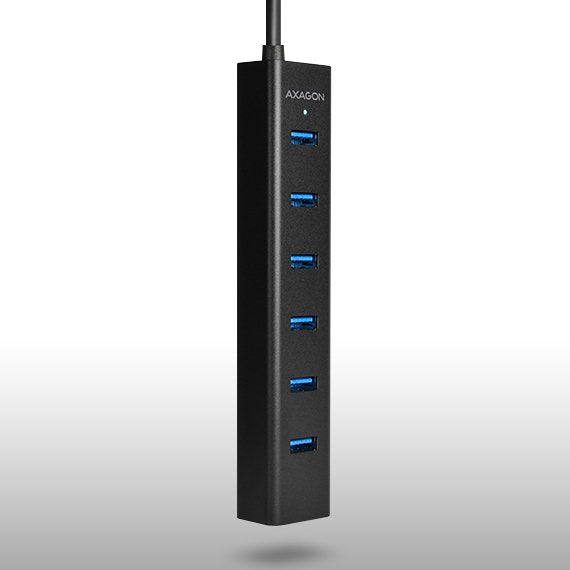 EAN 8595247903150 - Axagon HUE-SA7BP hub de interfaz USB 3.2 Gen 1 (3.1 Gen 1) Type-A 5000 Mbit/s Negro imagen 3