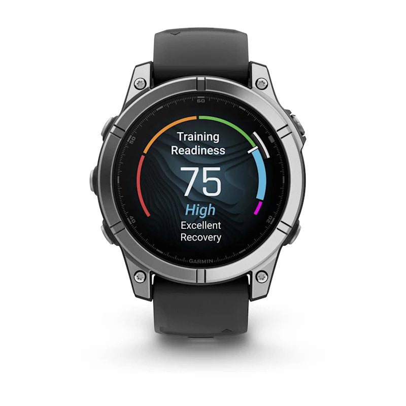 Smartwatch Garmin Fenix E Acero Inox Y Correa Negra  47mm