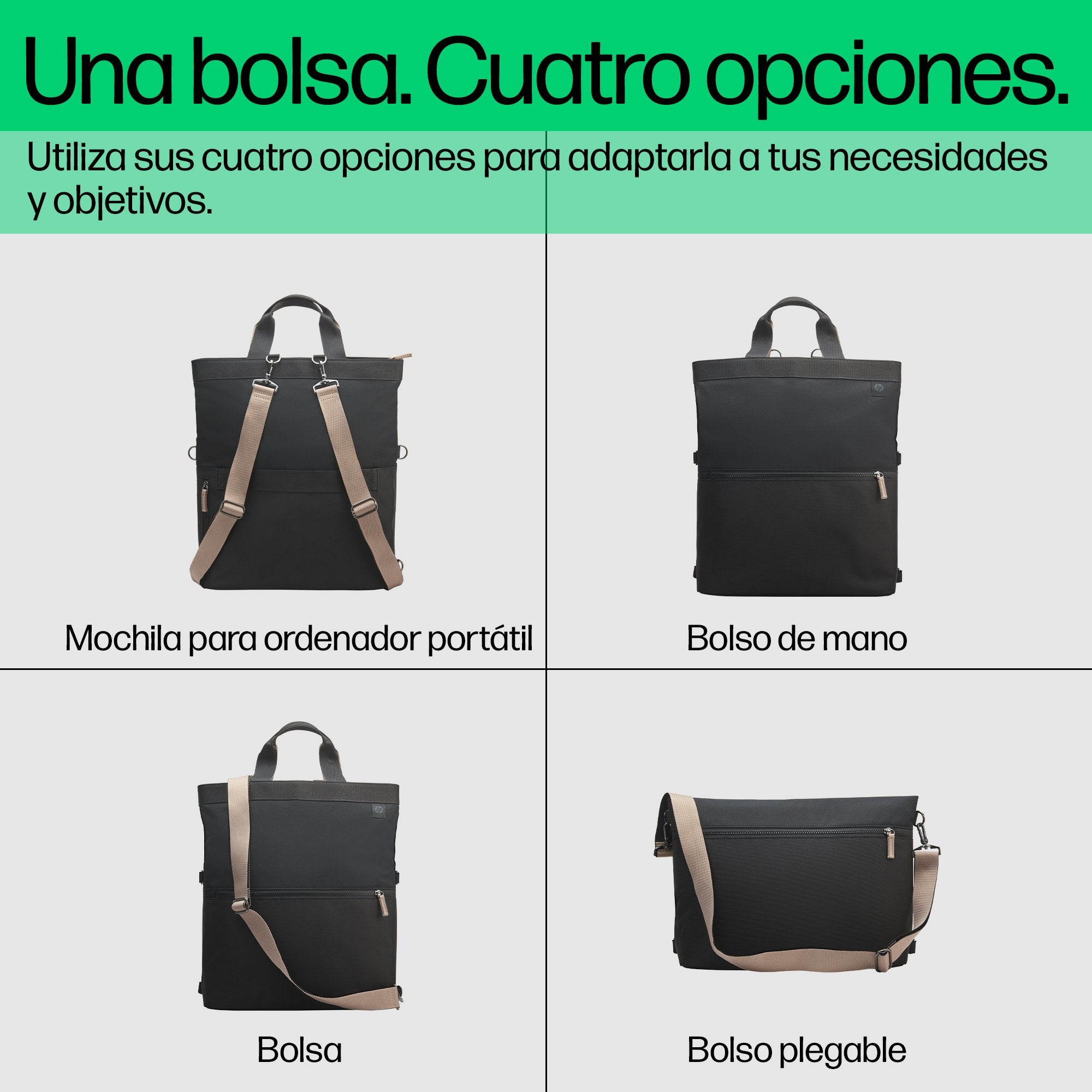 EAN 0197961280494 - HP 14 Convertible Laptop Backpack Tote 35,8 cm (14.1") Negro imagen 4