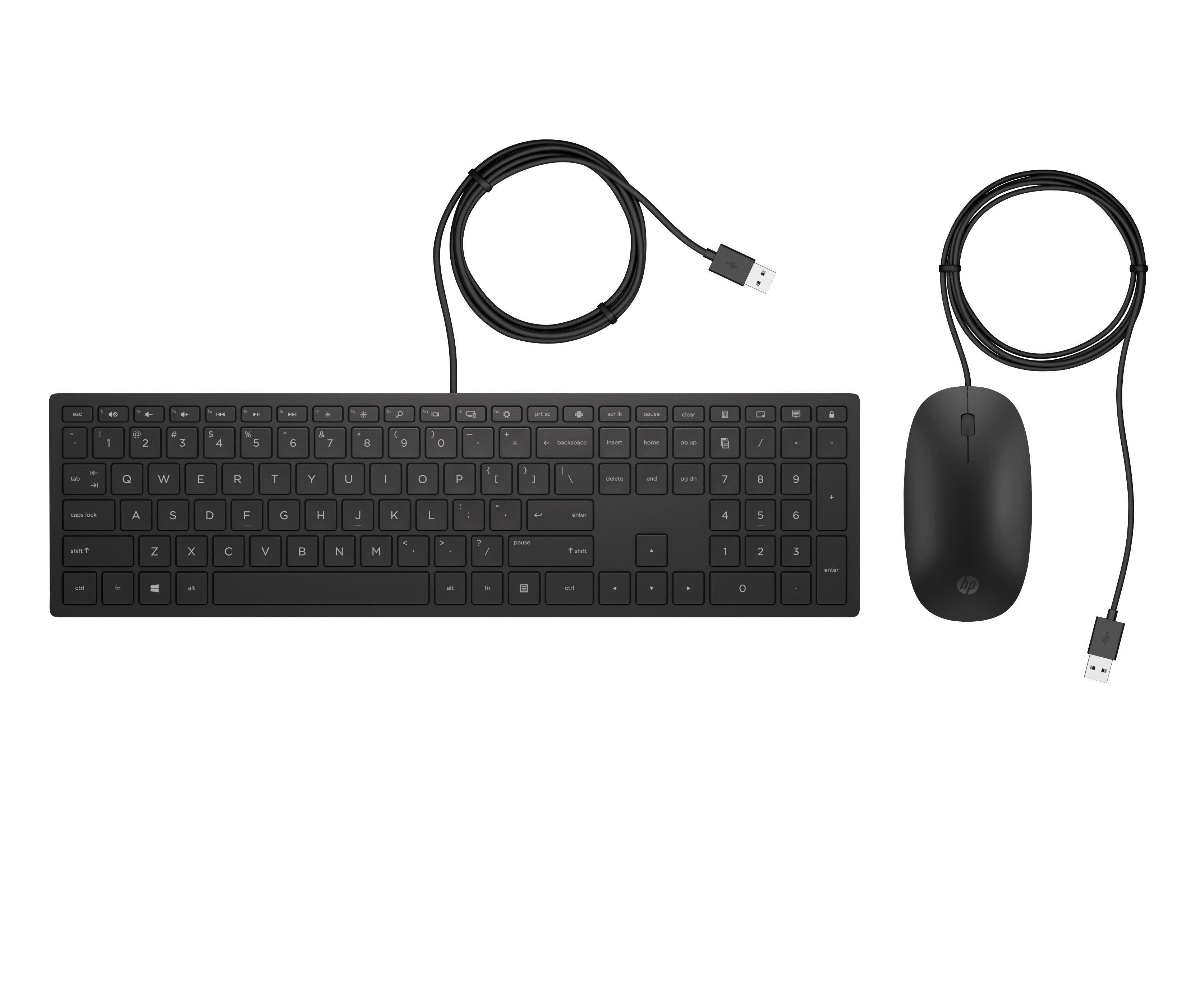 EAN 0192545458016 - HP Pavilion Wired Combo Keyboard 400 teclado Ratón incluido Oficina USB Negro imagen 1