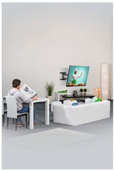 Soporte Mural Televisor, Negro, Doble Brazo Articulado, De 37 A 75 Pulg, Carga Máx. 45 Kg