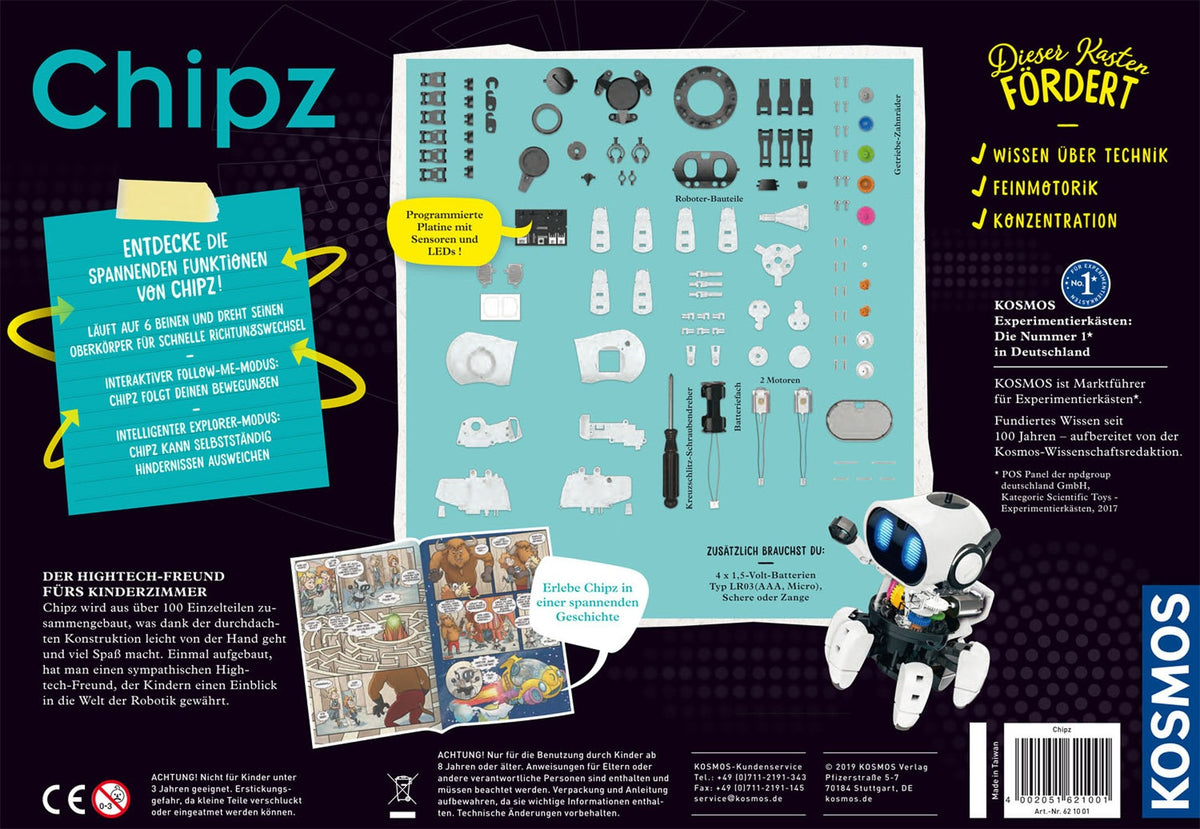 Kosmos Chipz: Su Robot Inteligente, Kit De Experimentos 621001