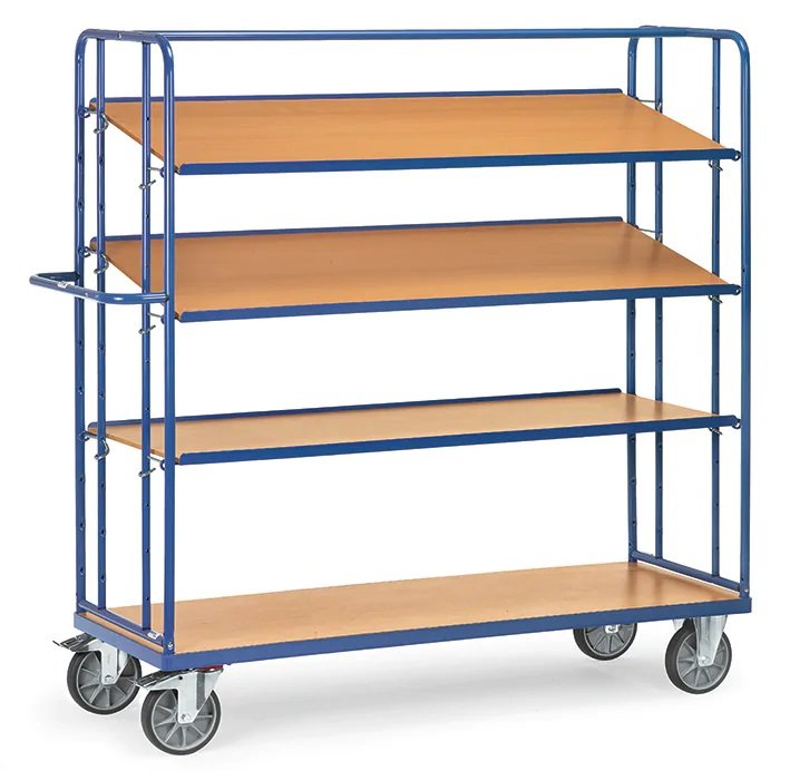 Fetra Etagenwagen 4holzböden 1650x1800x610mm