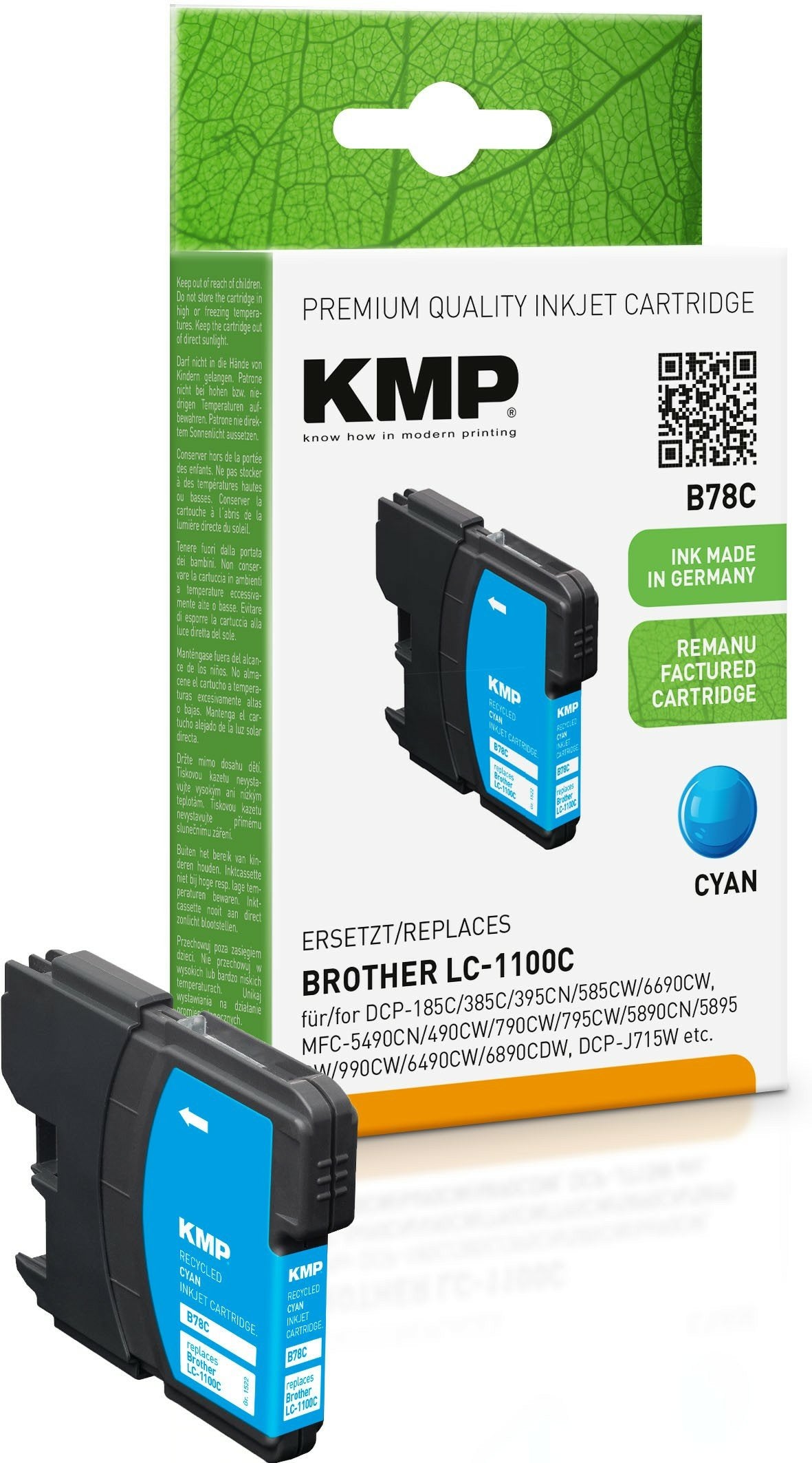 EAN 4011324370669 - KMP B78C cartucho de tinta 1 pieza(s) Compatible Cian imagen 1