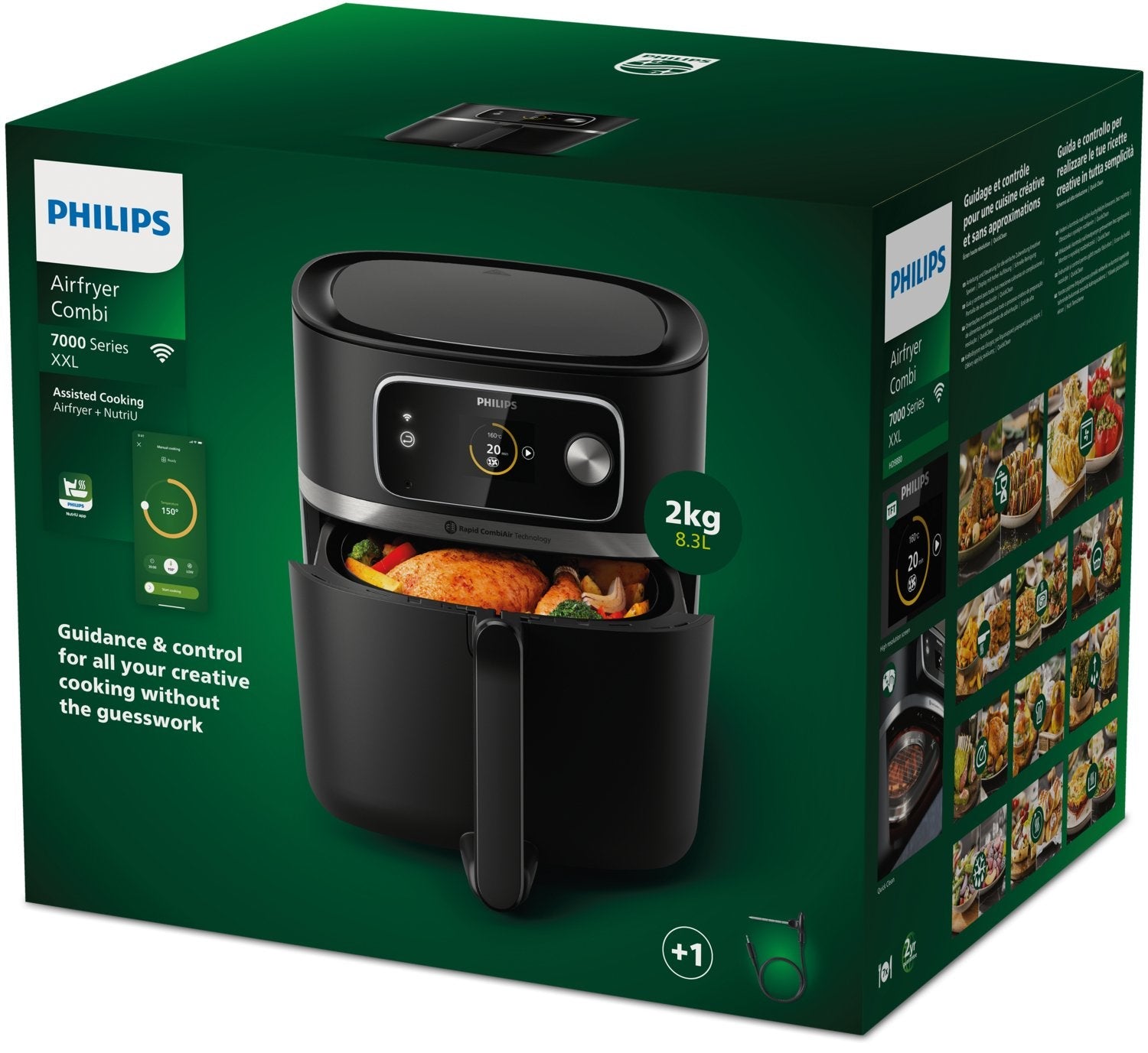 Freidora Philips Hd9880 90 7000 Xxl Connected Airfryer Combi, Black