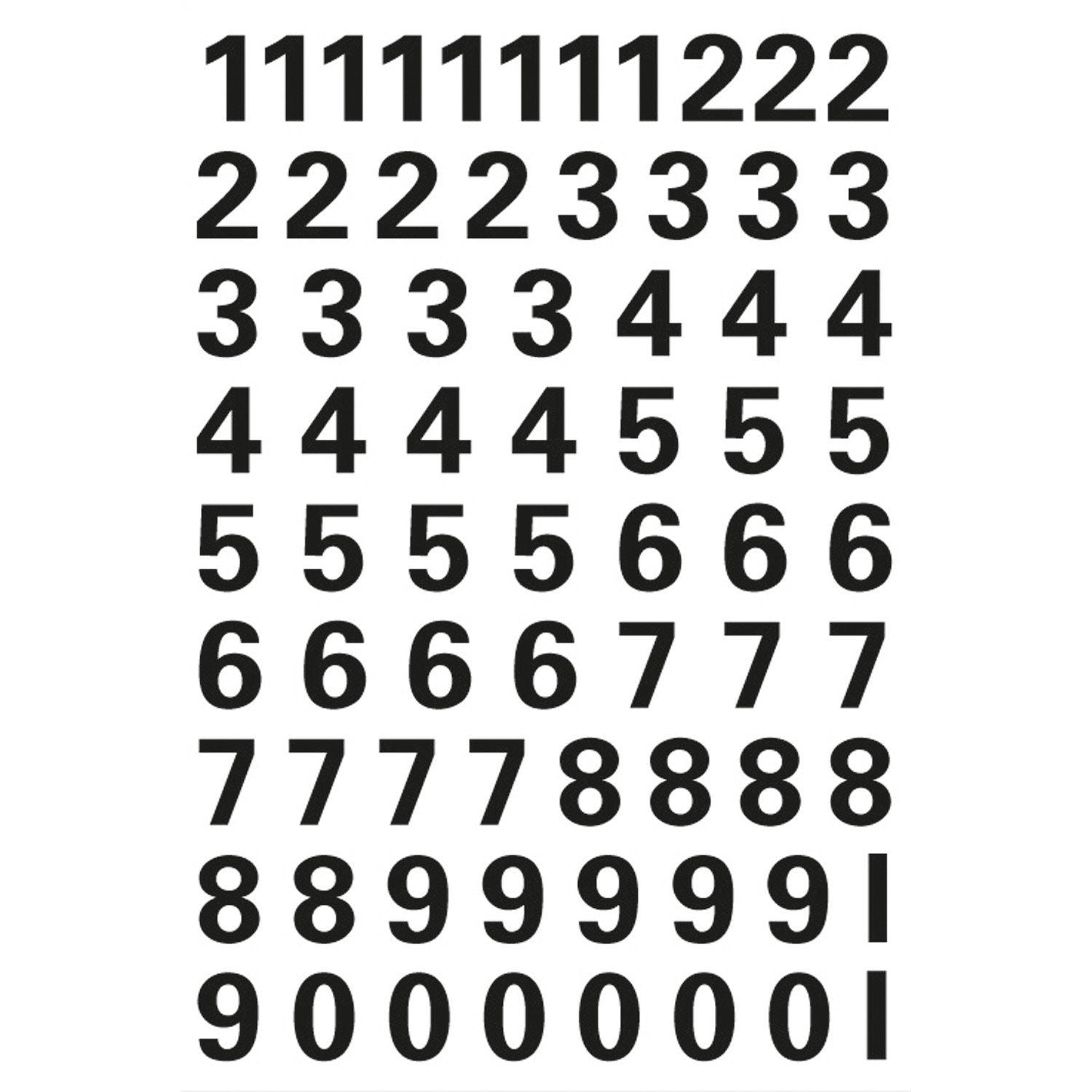 Herma Zahlen 10 Mm 0-9 Wetterfem Folie Negro 1 Bl.