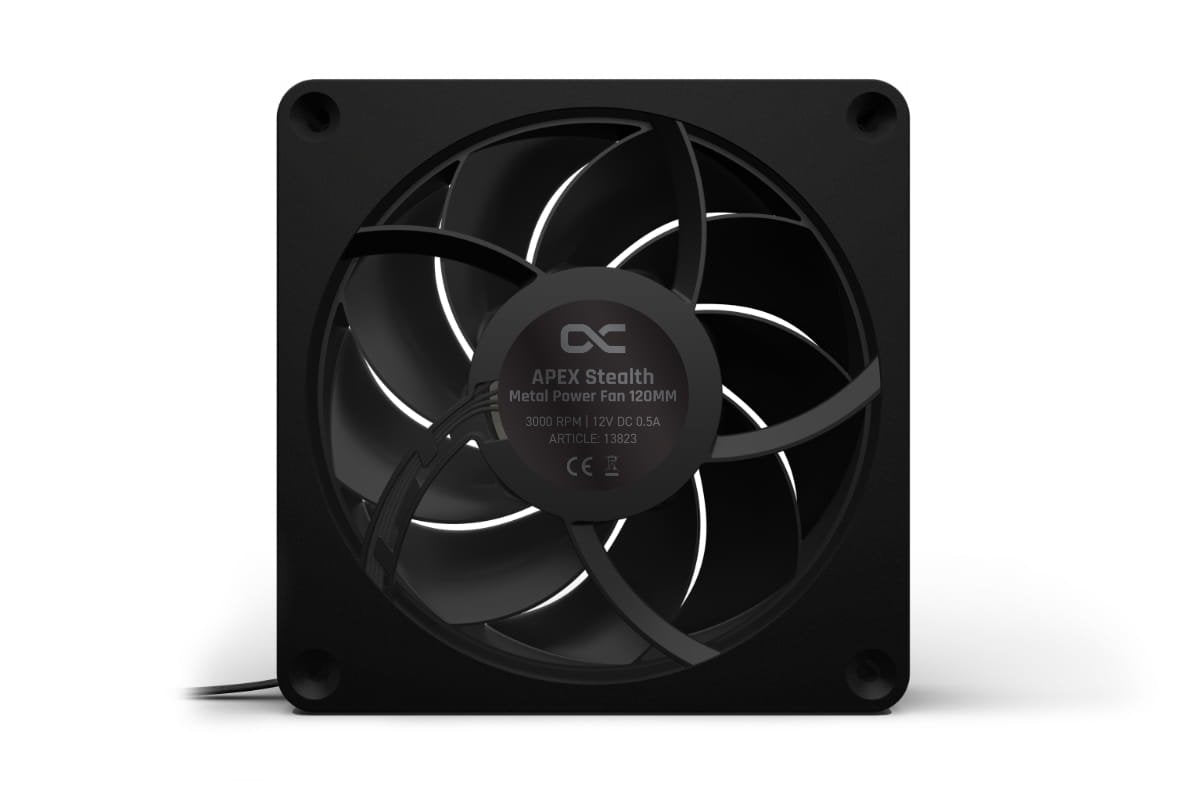 Alphacool Apex Mealth Metall Power Ventilador 120 Mm, 3.000 U/Min - Negro