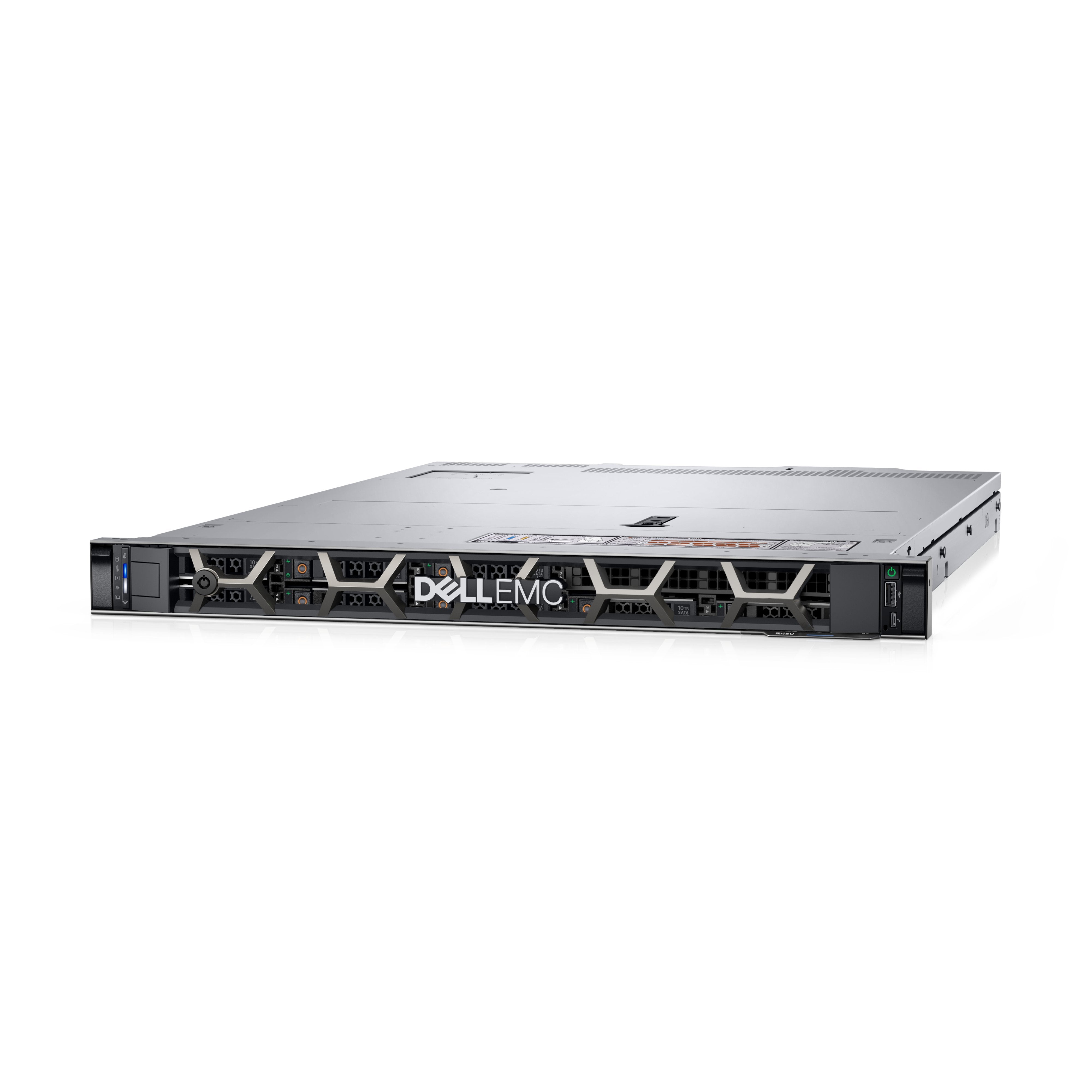 Dell Servidor Poweredge R450 2.5" Chassis Intel® Xeon® Silver 4310 1x 16gb Rdimm 1x 480gb Ssd Sata  Front Perc H755 Front Load Idrac9  Enterprise 15g