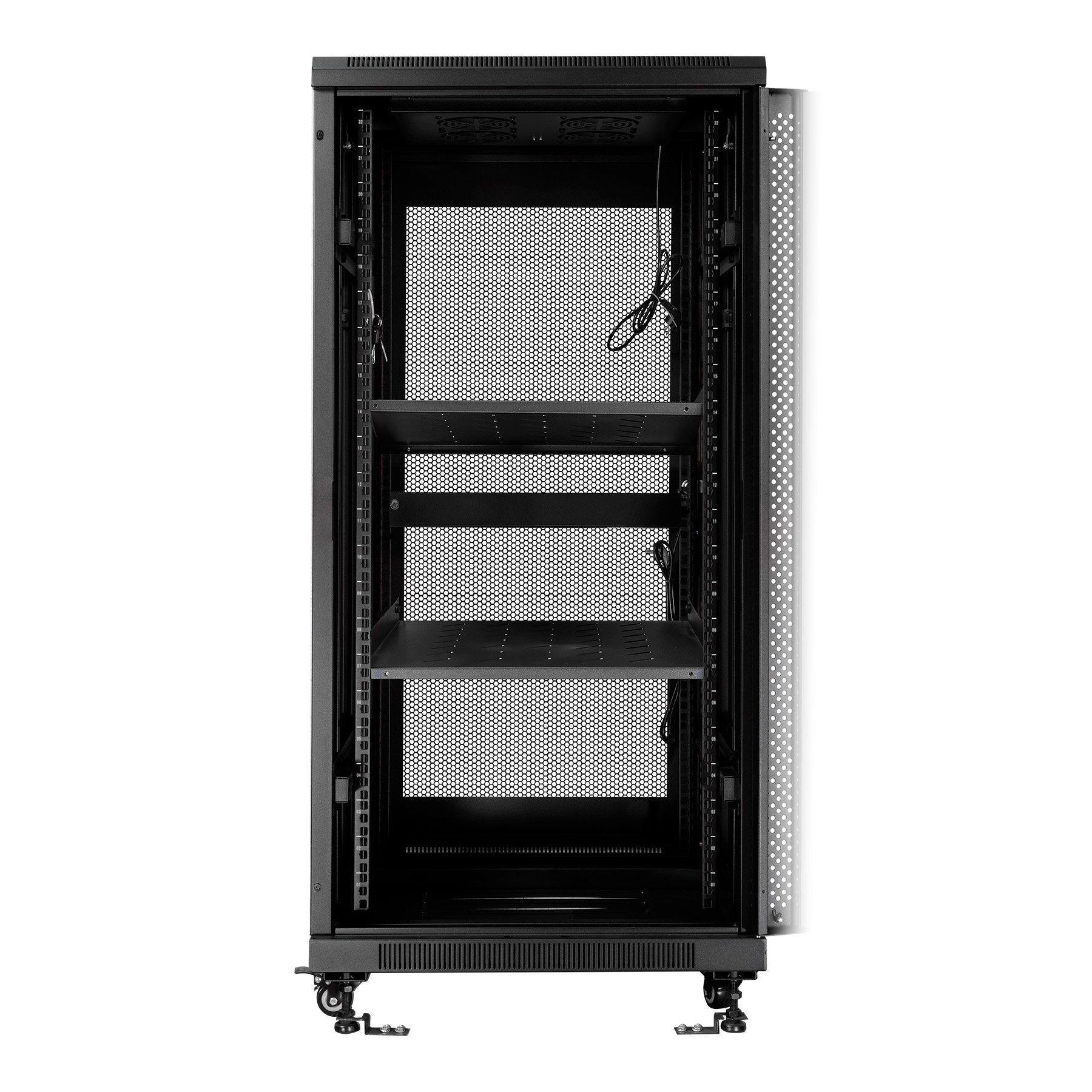 Armario Suelo  27u  Ai6627 Aiten Data Pta Crist 600x600x1390 2f 4v 2l 1b 2cl 4r F8