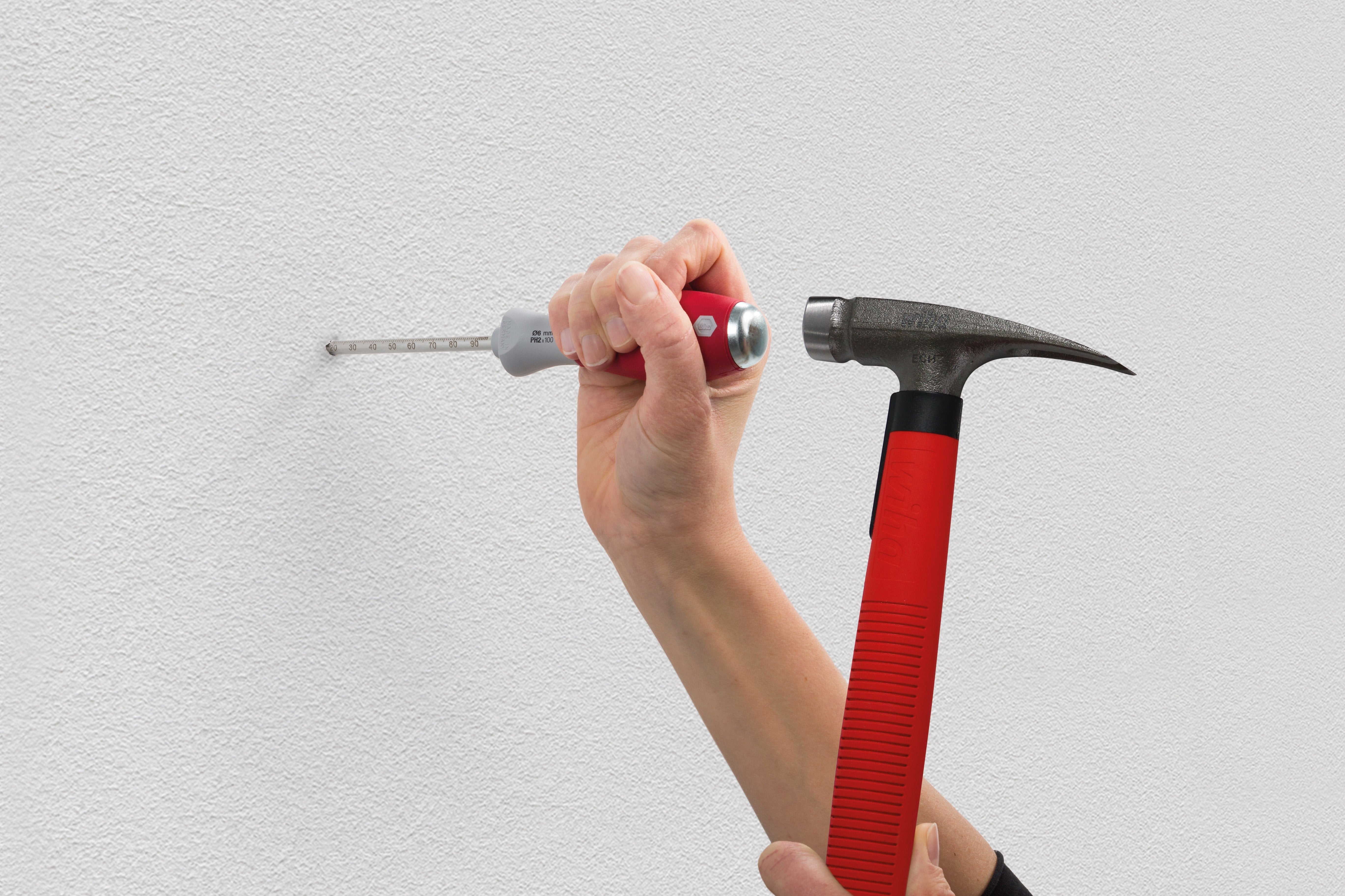 Juego De Perforadores Para Tacos Wiha Softfinish, Destornillador Rojo/Gris, 6 Mm, Incl. 41289