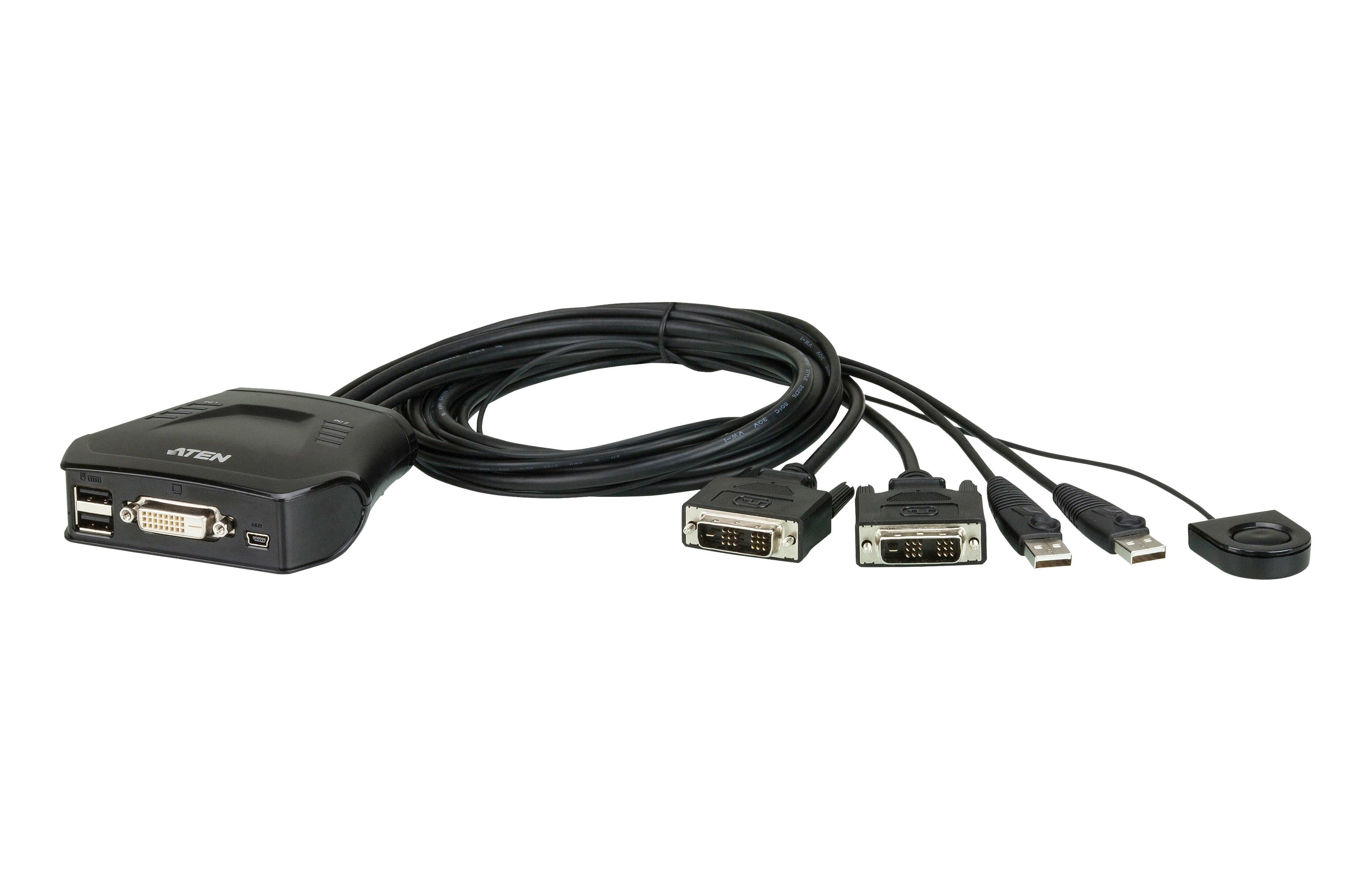 EAN 0672792004575 - ATEN CS22D-AT interruptor KVM Negro imagen 1